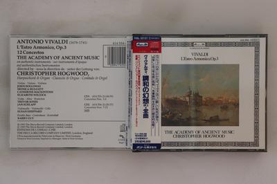 CD CHRISTOPHER HOGWOOD, ACADEMY OF ANC - Vivaldi: Fantaisie harmonis Op.3 (C F66L50151 De LyreVogel Japan Obi Klassiek Gebruikt