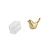 Modern Acrylic Toilet Paper Storage Box with Golden Birds Figurine Animal Statue Wall Mounted Tissue