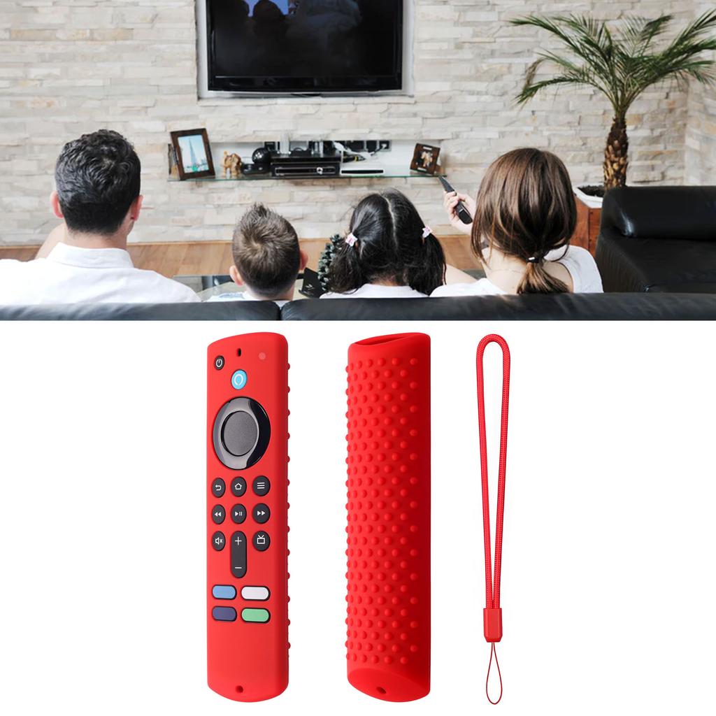 Remote Control Silicone Cover for TV Stick Anti Slip Silicone Protective Case with Lanyard 3rd Gen