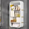 Bathroom Vanity Rack Shelf, Multifunctional Cosmetic Makeup Storage Rack, Towel Dispenser
