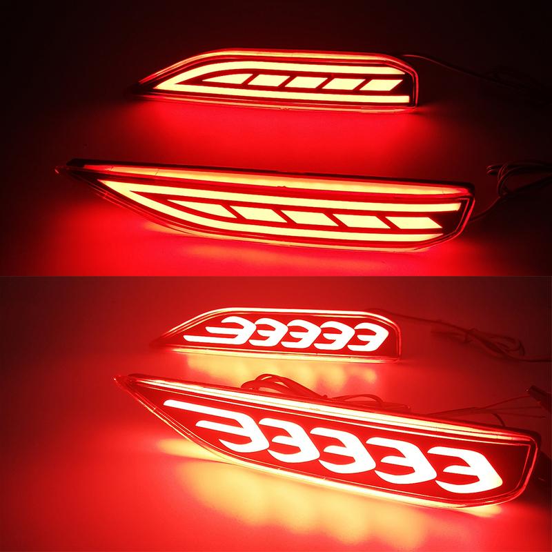 2PCS Reflector For Mitsubishi xpander 2017 2018 Tail Rear Bumper Light Lamp LED Rear Bumper Brake Light Lamp