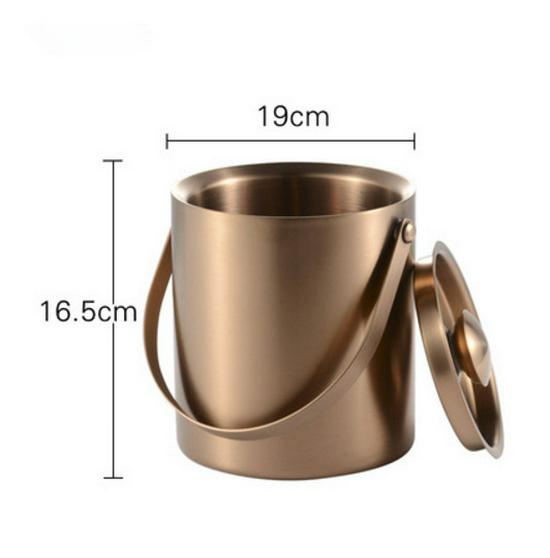 3L Stainless Steel Double-Layer Insulated Ice Bucket & Creative Beer/Wine Barrel Lunch Box