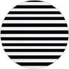 Large Round Striped Black and White Area Rug Modern Geometric Minimalist Living Room Boho Accent Carpet Decor Mat