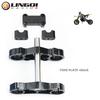 LINGQI RACING Steering Rod Front Wheel Shock Absorber Fork Clamp Yoke Mount Plate For Mini Motorcycle Dirt Pit Bike Accessories