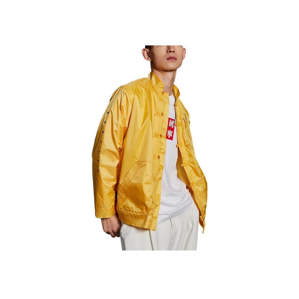 Li-Ning Badfive Basketball Series Cardigan Long Sleeve Loose Jacket Men Outerwear Yellow AJDQ145-2