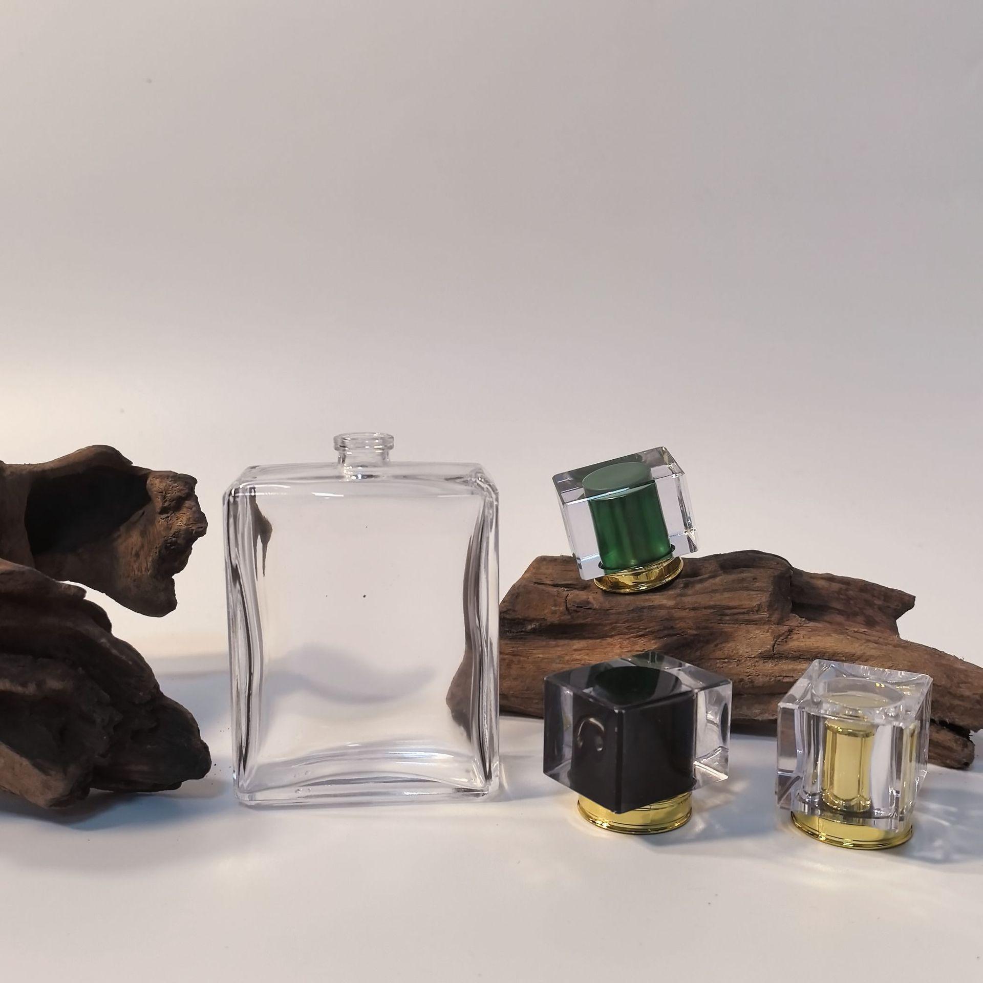 50 мл Портативная Минималистичная Квадратная Стеклянная Бутылочка для Парфюма с Распылителем