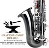 SLADE Eb Nickeling Black Saxophone Brass Alto Saxophone Set with Case Reed Clip Trimmer Strap Gloves Parts for Beginners