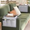 Couch Cup Holder Tray Couch Drink Holder Caddy Sofa Armrest Organizer with Side Pockets for Remotes Cell-Phone Tablet Snack