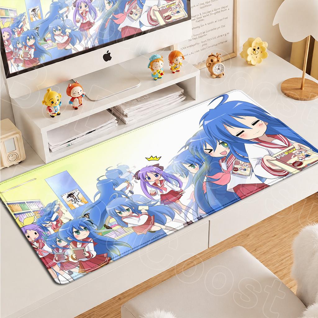 900x400mm Laptop Anime Keyboard Desktop Mats Lucky Star Kawaii Girl Konatas Izumis Mouse Pad Large Extended Non-slip Game Carpet