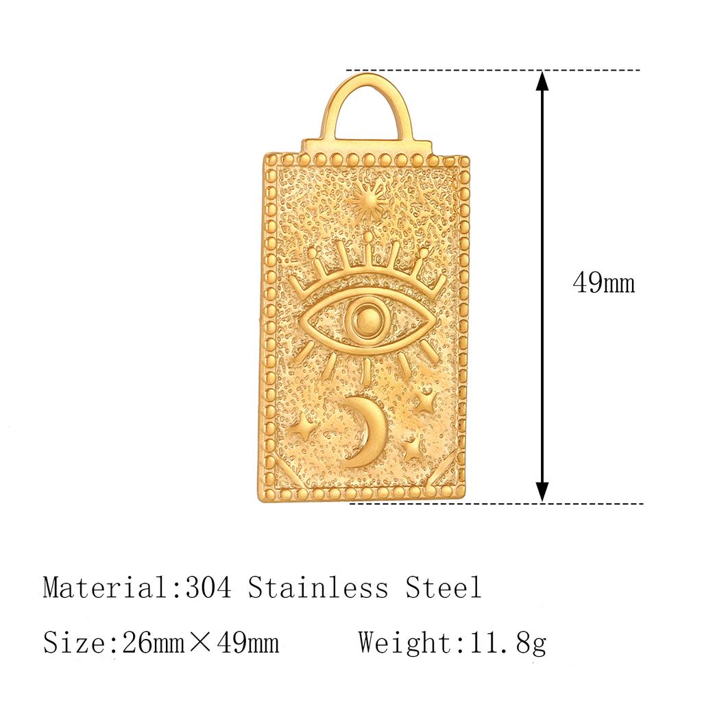 3Pcs Large Heart/Sun Face/Flower Charms Stainless Steel Rectangle Big Pendants for Jewelry Connector DIY Necklace Jewelry Making