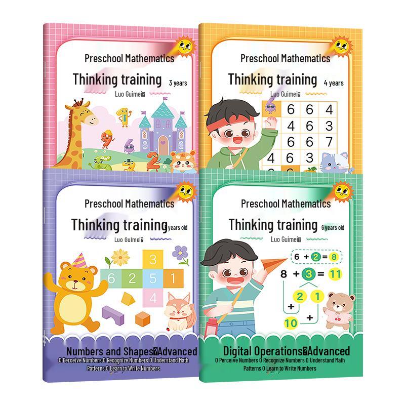 Preschool Math Thinking Training (4-Book Set)