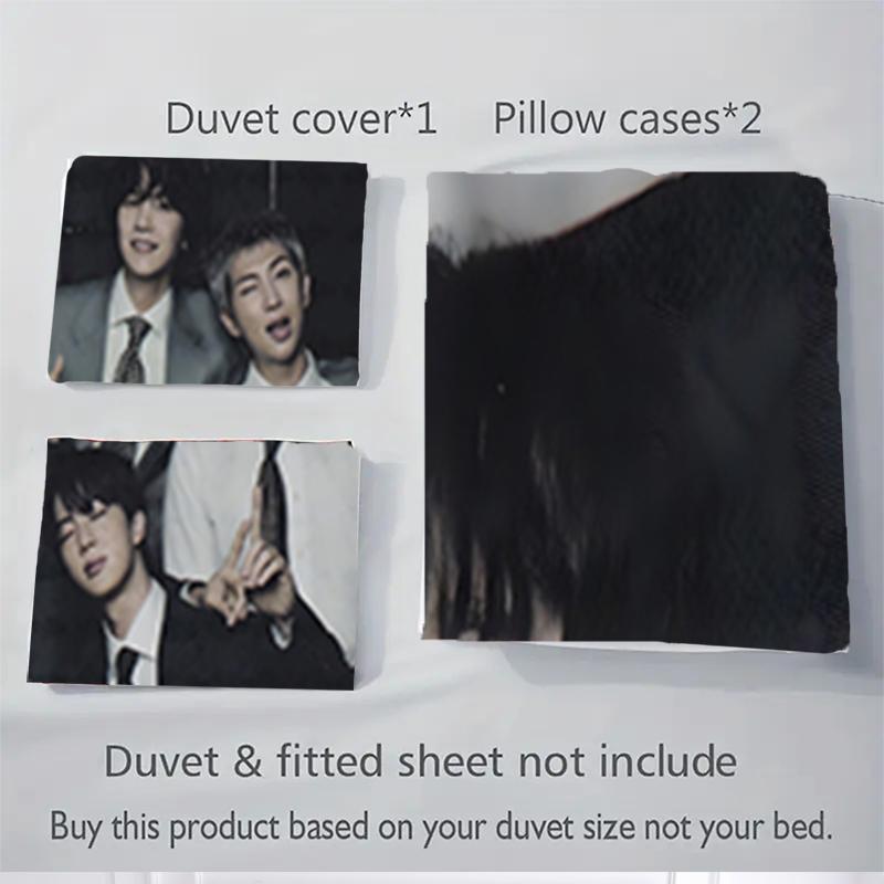3Pcs Group Portrait Black White Bedding Sets For All Sizes New 3D Printed Bed Cover Comforter Duvet Cover Pillowcase Bedroom Decoration