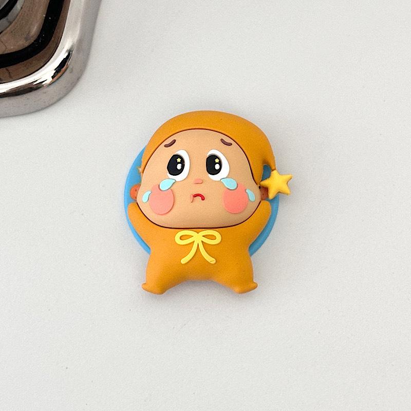 3D Cartoon Doll Magnetic Phone Stand with Strong Suction for MagSafe Phones - Desktop Accessory for Men & Women.