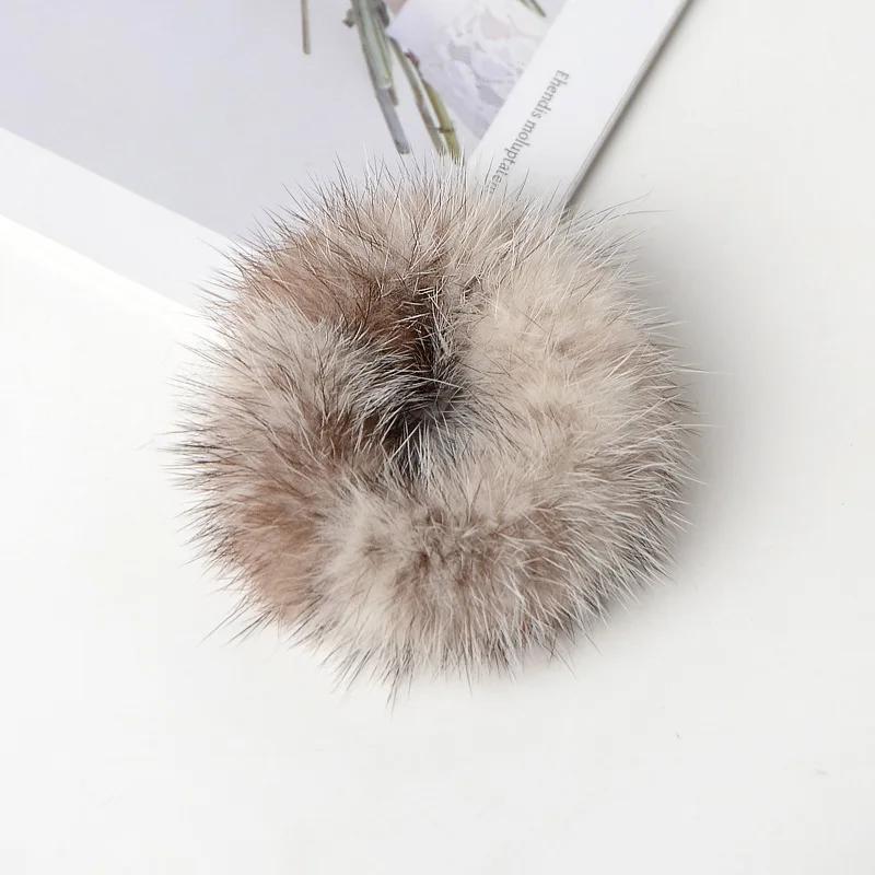 Haarband 100% Echtes Nerzhaar Seil Haargummi Seil Pferdeschwanz Schwanz Streifen Handgelenkband Vintage Elastisch Kopfschmuck Haarband