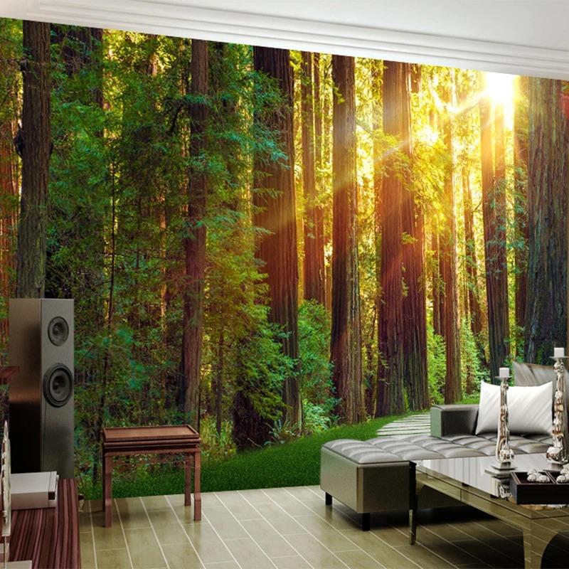 Primary Forest 3d Wallpaper Sunshine Photo Wall Mural Living Room Bedroom Restaurant Backdrop Decor Wallpaper For Wall
