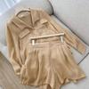 Spring Shirt Two Piece Set For Women Summer Shorts 2 Piece S