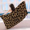 Leopard Print Beach Towel Absorbent Quick Dry Sandproof Microfiber Towel for Adults Ideal for Swimming Pool Travel Camping