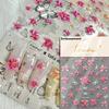 Gold Stamped Blooming Red Peony 3D Self-Adhesive Nail Art Stickers Lily Magnolia Camellia Daisy Rose Manicure Decals