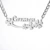 Lemegeton Custom Name Necklace Corrosion Textured Pattern Pendant Women Men Stainless steel Jewelry Personalized Party Gifts