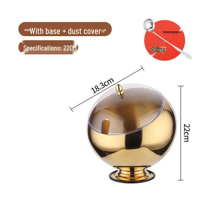 Stainless Steel Slanted Sauce Bowl with Lid and Base
