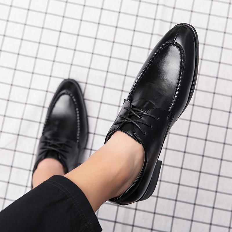 New Brand Men's Casual Leather Shoes Business Patent Male Shoes Breathable Soft Bottom Dress Abiye Footwear Shoes for Men