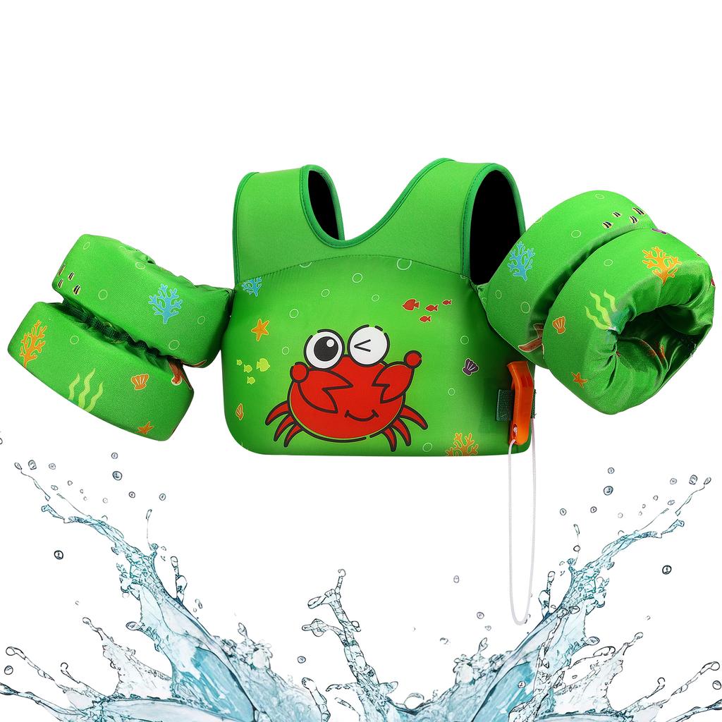 Kids Life Vest Children's Swimming Arm Float Whistle Child Lifejacket Swimsuit Foam Safety Swimming Pool Accessories for kayak