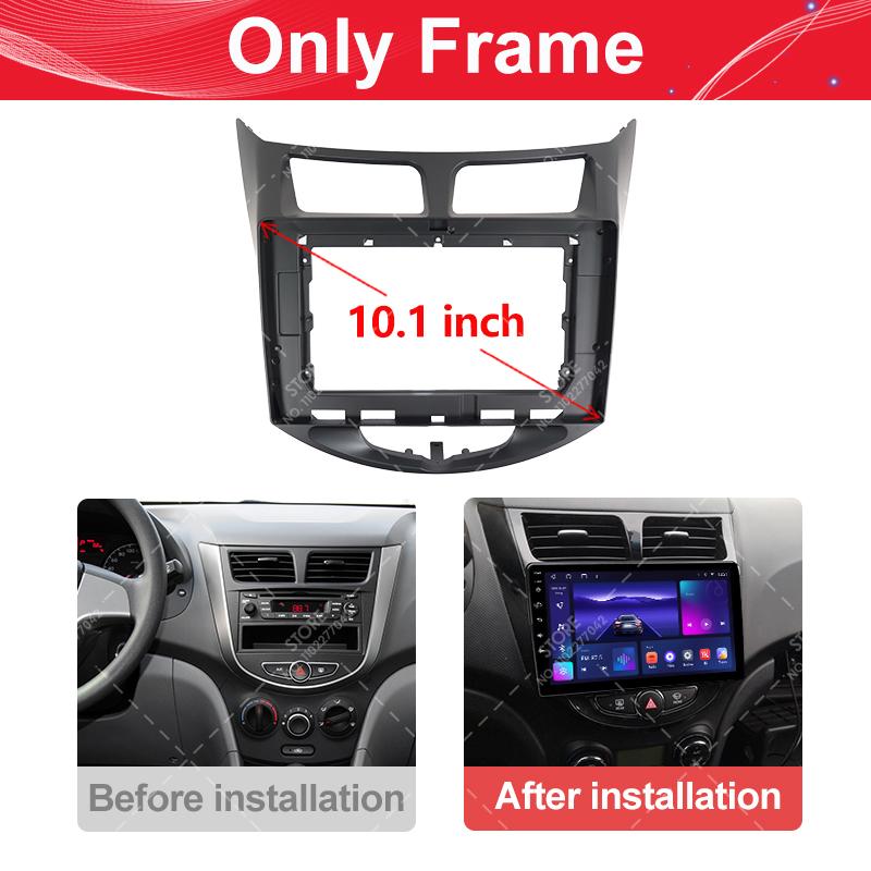 For Hyundai VERNA ACCENT I25 9INCH 2011-2016 Car Radio Stereo Android GPS Multimedia Radio Fascia Panel Dashboard Frame.