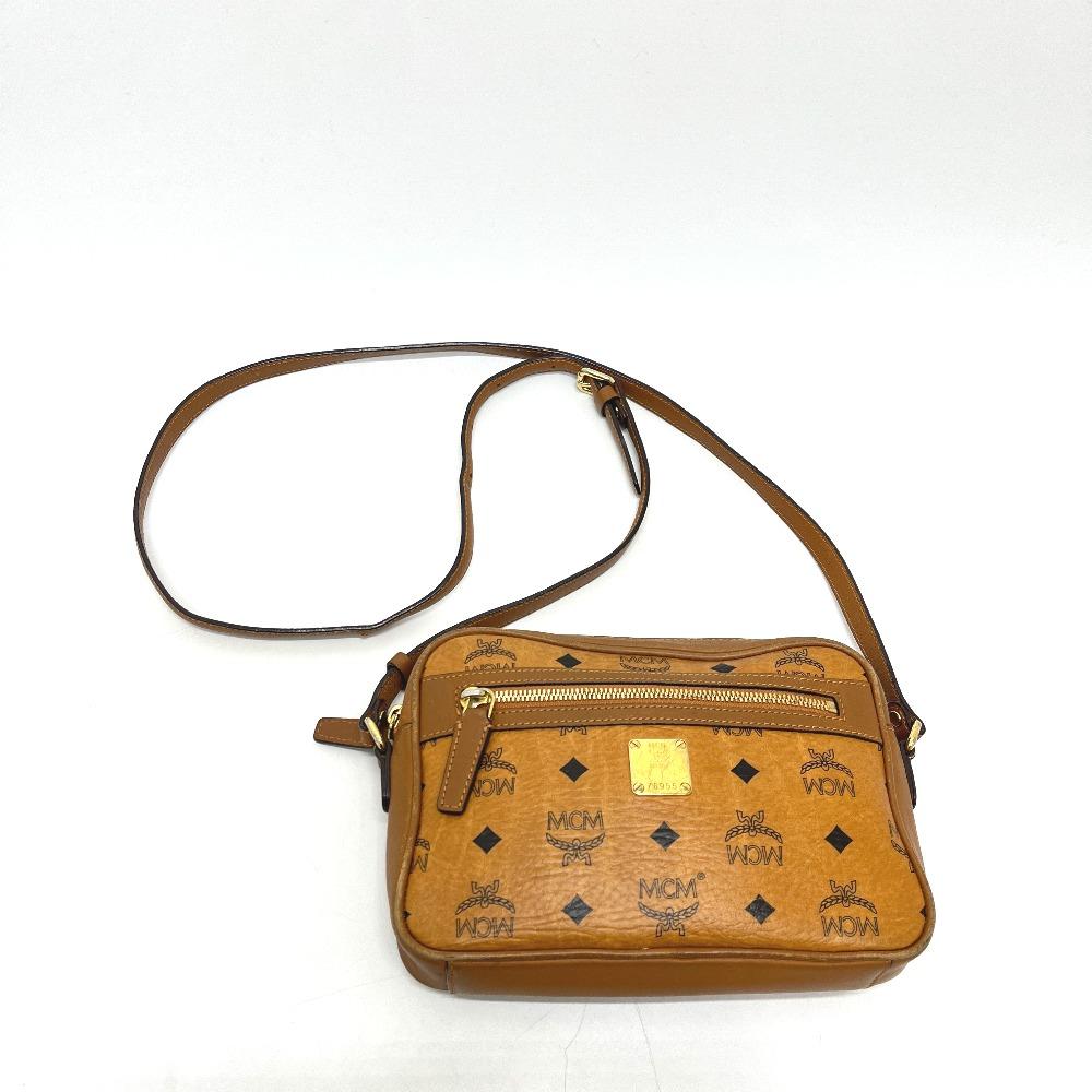 MCM MWR25VI20C0001 Vicetos Crossbody Bag Shoulder Bag Leather Brown/GoldHardware