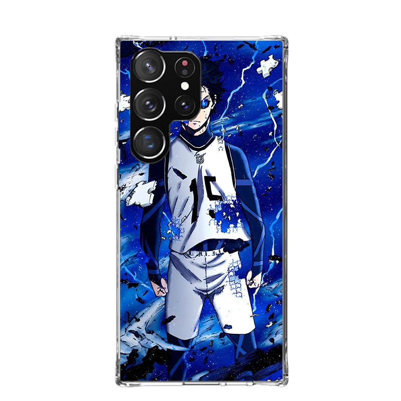 

Blue Lock Isagi Yoichi Phone Case For Samsung Galaxy S26 Ultra S23 S24 S25 Edge S20 FE S21 S22 Plus Soft Print Shell Cover Funda Samsung S23 FE