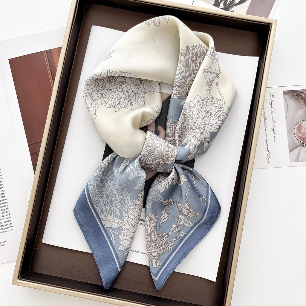 1Pc 70*70Cm Square Scarf Women Luxury Bandana Head Fashion Lady Hair Shawl Wrap Spring Summer Female Neckerchief Hijab