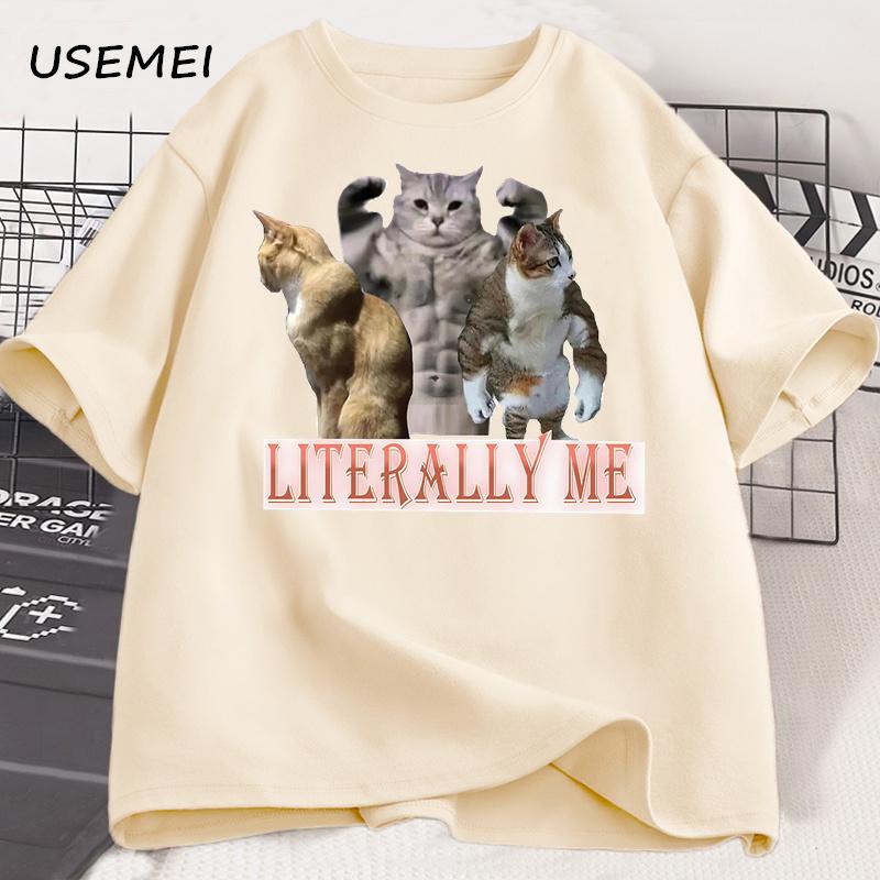 Funny Cat Autism T-shirt Men Women Cotton Short Sleeve Tshirt Unisex Streetwear Grpahic Tees Printed Oversized Male Clothes Tops