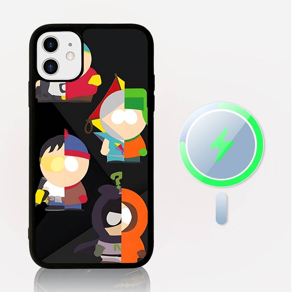 Cartoon Funny S-South-P-Park Phone Case Magnetic Case For IPhone 16 14 13 12 11 15 Pro Max Plus For Magsafe Wireless Charge Cove