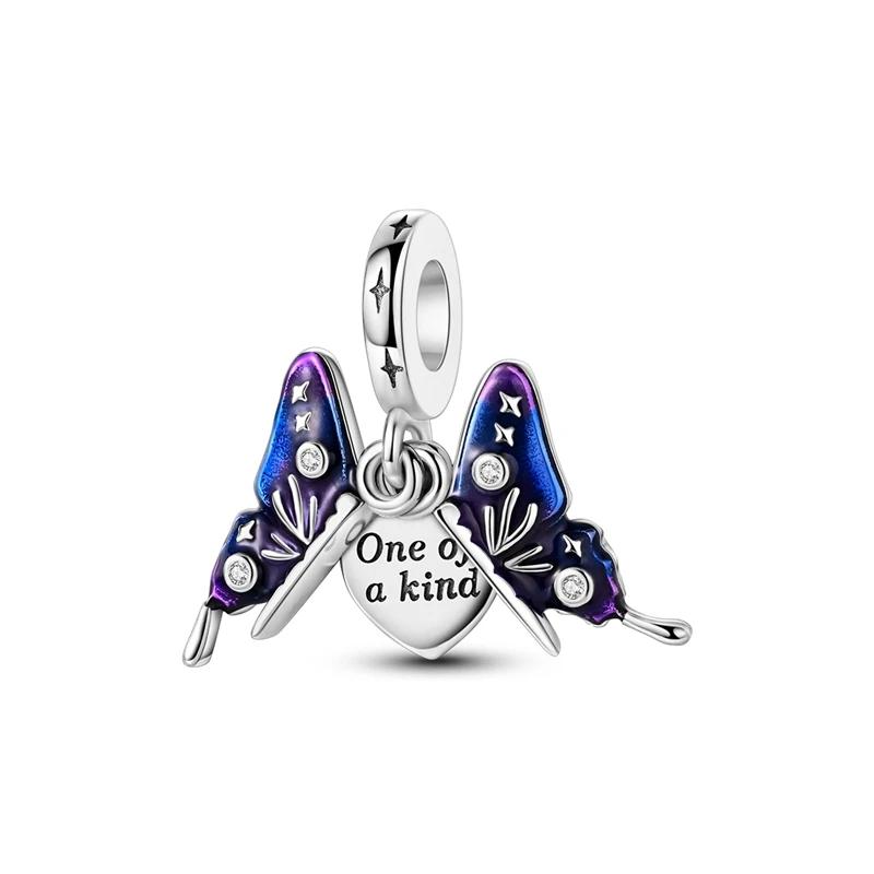 Trendy Fashion Copper Metal Colorful Butterfly Dragonfly Hummingbird Spring Series Charm Bead Components Bead Components Compatible With Do It