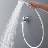 Easy-Install Handheld Faucet Sprayer - Extendable Hose for Hair Washing & Pet Bathing, Unscented, Oval Plastic Design