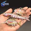 3pcs Sinking Multi-section Bionic Lure,Artificial Bait for Bass, , Striped Bass, Salmon, Snook,Outdoor Angling Accessories