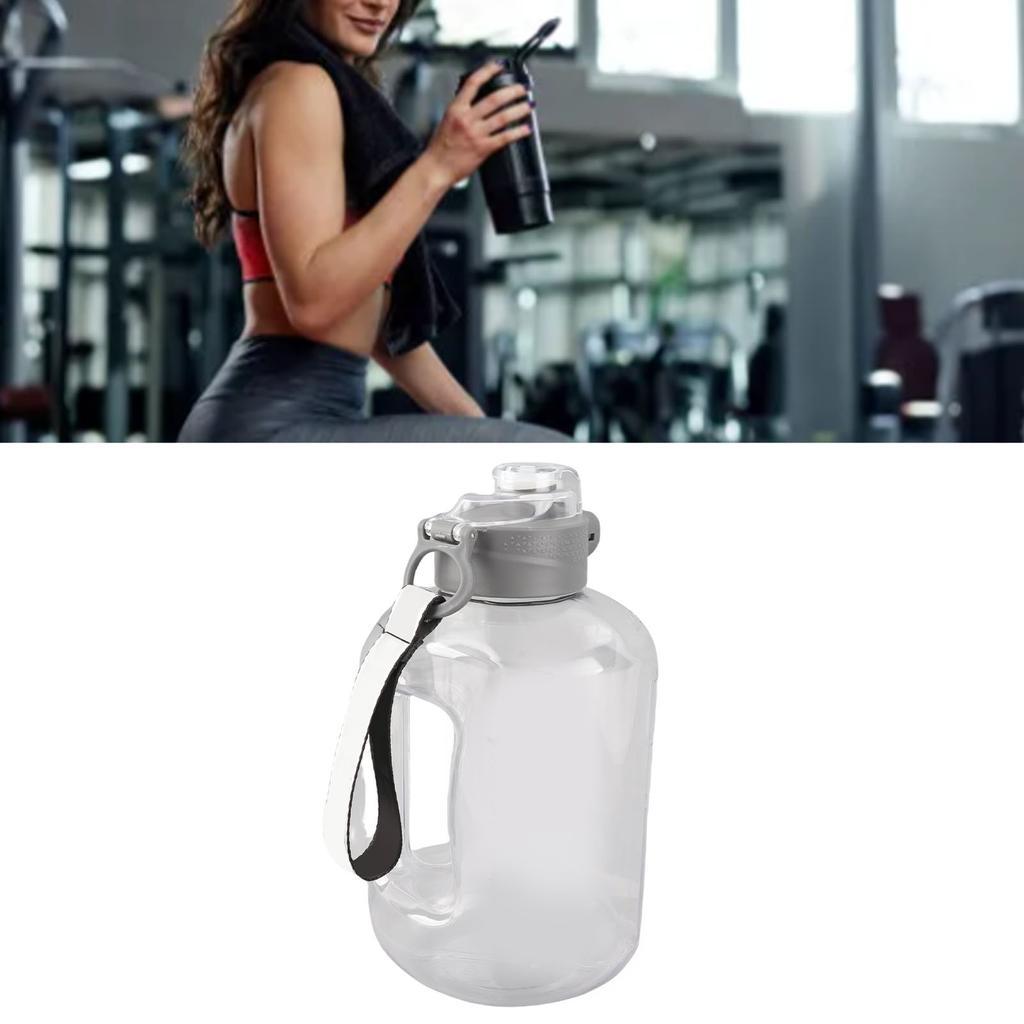 Tragbare Wasserflasche 1,7L Großes Fassungsvermögen Verdickter Kunststoff Trinkkessel Behälter für Sport