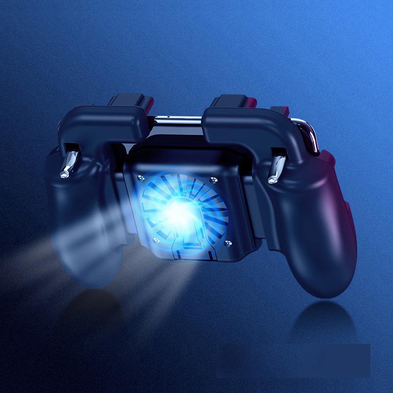 H5 Handgriff Handy-Gamepad Einziehbarer Kühlventilator Joystick-Controller Batteriehalter Hohl-Trigger