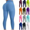 Women's Honeycomb Textured High Waist Butt Lift Yoga Leggings Quick Dry Workout Sports Pants S-3XL