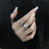 Moonstone Opening Niche Design Sense Personality Simplicity French Irregular High Sense Index Finger Ring