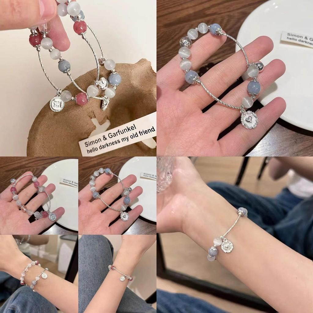 Exquisite New Chinese Heart Bracelet For Women Cat Eye Stone Charm