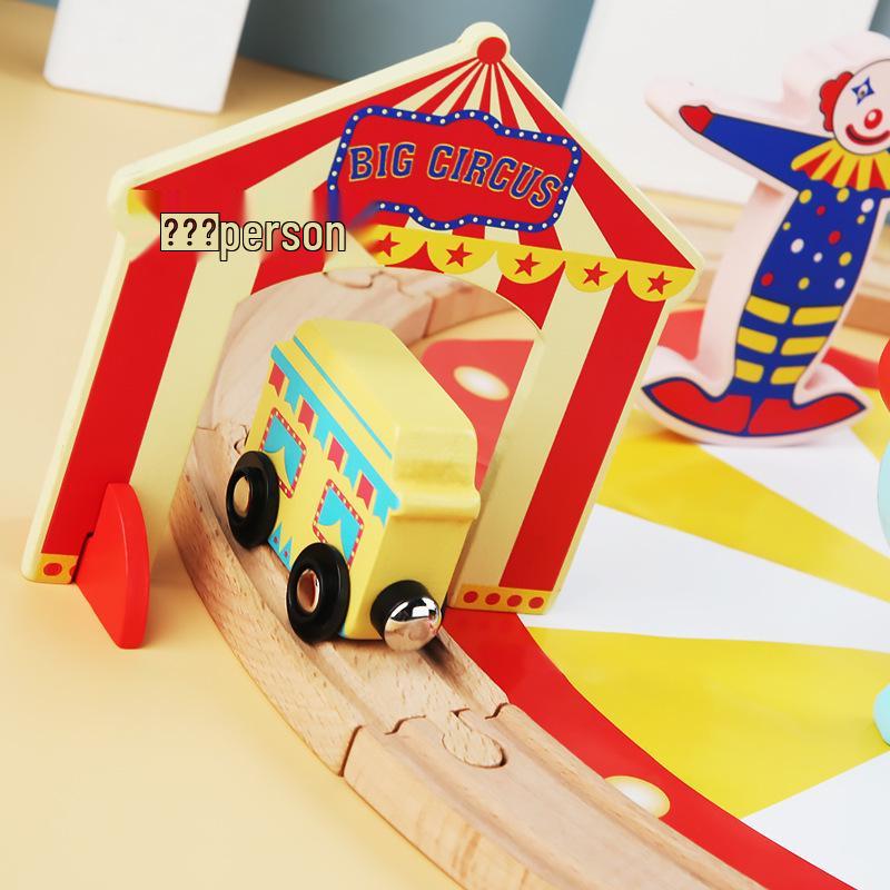 Kinder 25-teiliges Zirkuszug-Set aus Holz - Frühes Lernen & Bauspielzeug