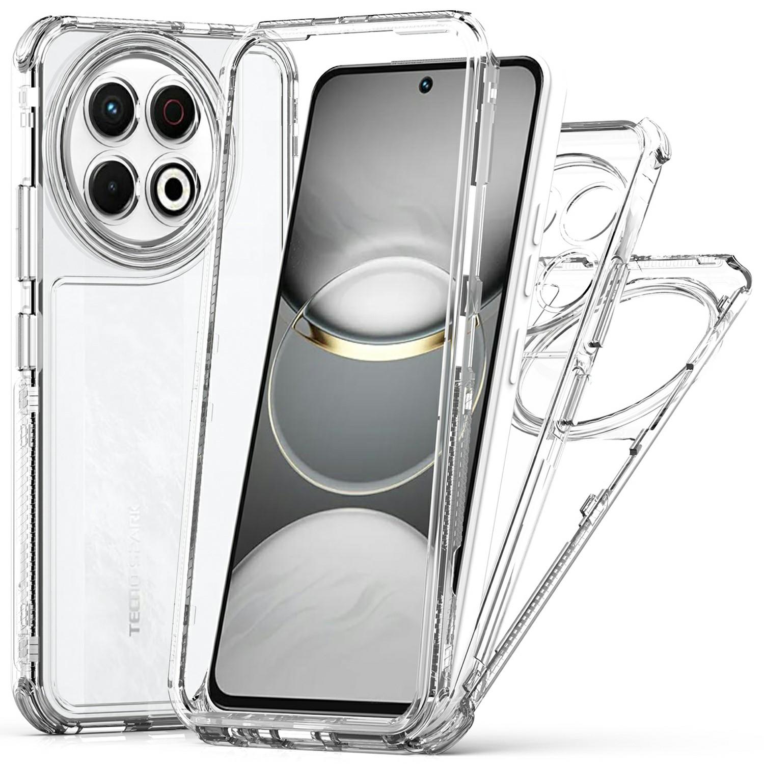 

Для чохла TECNO Spark 30 Pro 4G 3 в 1 знімний протиударний прозорий ПК+ТПУ чохол для задньої панелі телефону As Shown A