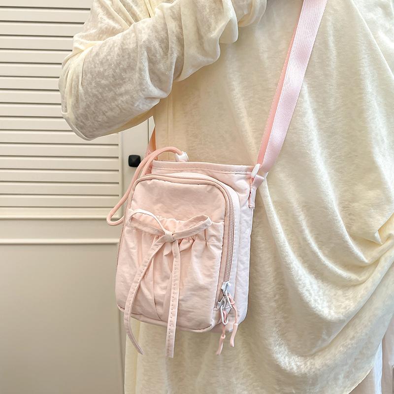 Fashion Texture Mobile Phone Bag Women'S Messenger Bag Lightweight Multi-Layer Mini Small Bag Going Out Water Cup Versatile Satchel
