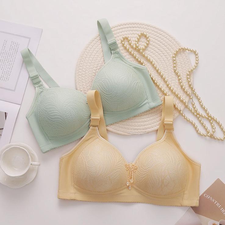 Sexy Lace Bra Women's Flower-patterned Bra Without Underwire Plus-size Underwear