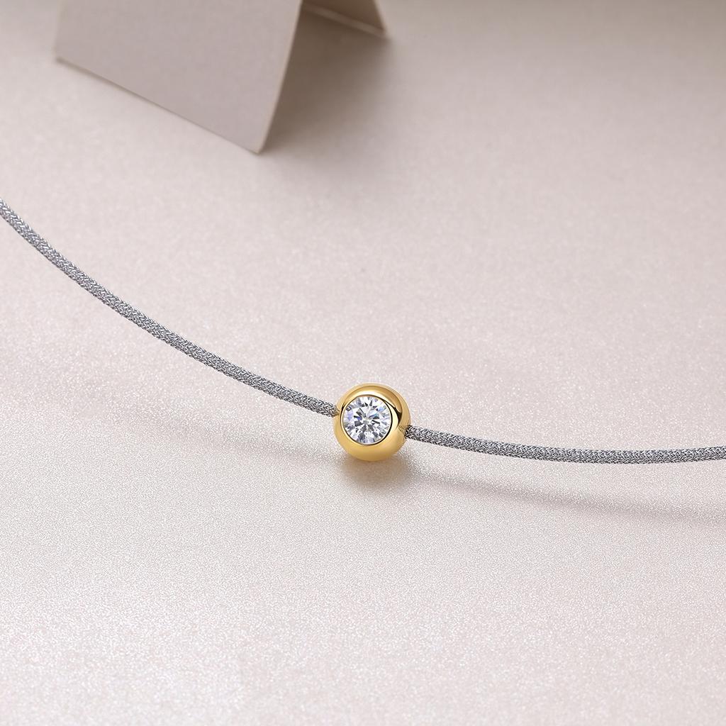Hot Sale Moissanite Jewelry Fashion Necklace Hot Sale Minimalist Wire Choker S925 Pendant Necklace