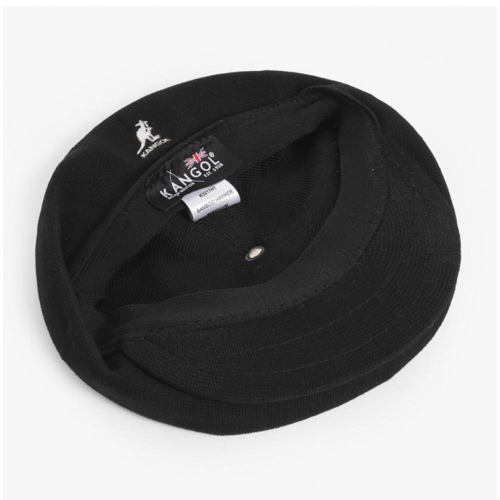 Kangol K3217ht Black Bamboo Hawker Wool News Boy Cap Octagonal Hat