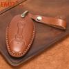Car Key Case For Vespa Gts300 Handmade Genuine Leather Remote Protection Cover Bag Shell Keychain Ring Holder Fob Accessories