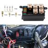 Universal DC 12V Car Marine Boat 6-Way Relay+ 6-Slot ATO/ATC Blade Fuse Holder Box Blocks for Automobiles Parts