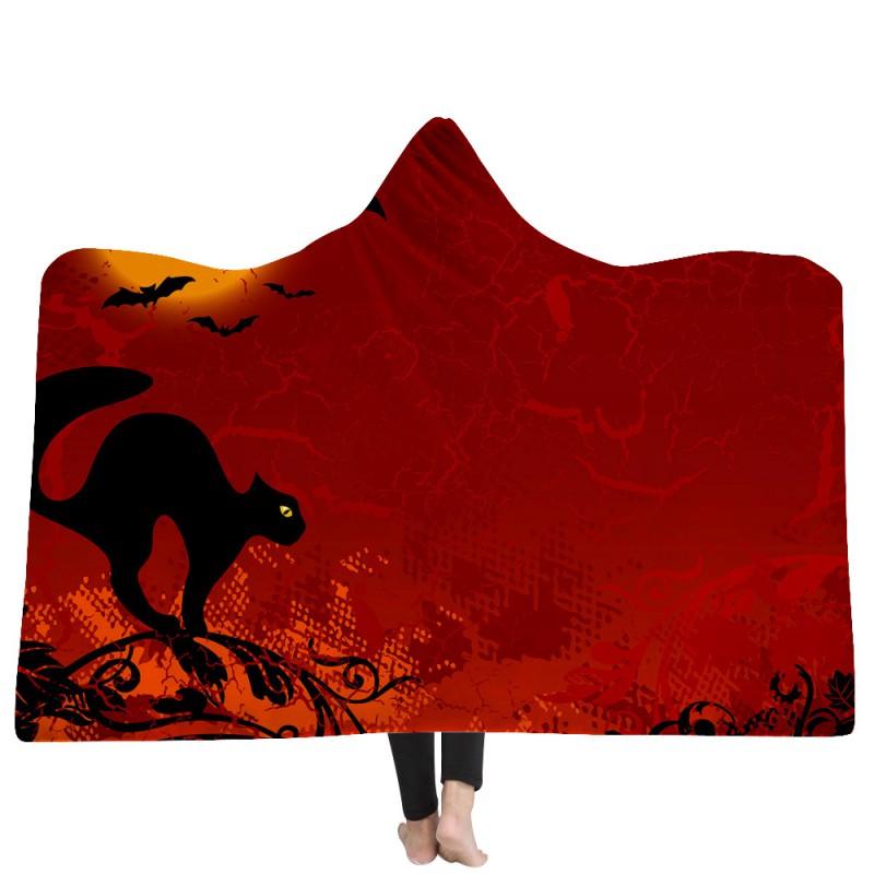 Hooded Blanket Adults Cozy Throw Super Soft Fleece Warm Winter Nap Home Decor