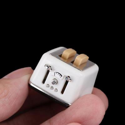 Machine à pain pour maison de poupée, échelle 1/12, avec Toasts miniatures, décorations mignonnes, grille-pain, Mini accessoires pour maison de poupée, 4 Styles